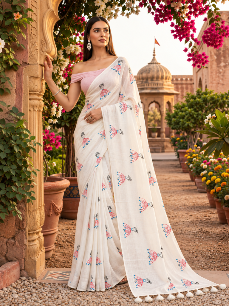Flat lay of pastel silk sarees with gold jewellery