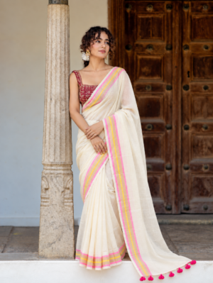 The Petal Path - Cotton saree (mulmul)