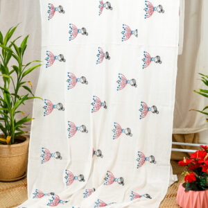 Whimsical weaves Printed Bengal Cotton Saree