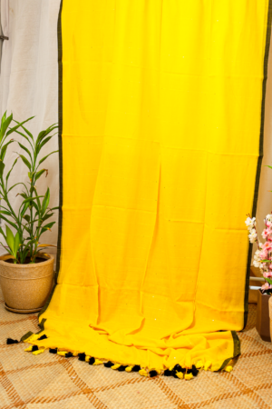 The Sunshine Radiance - Pure cotton mulmul saree