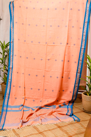 The Peach Blossom - Light weight Cotton Mulmul saree