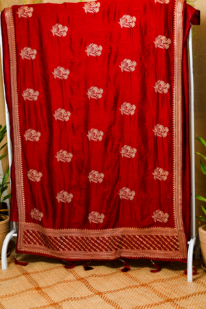 The Scarlet Radiance - Luxe Fancy Embellished Saree
