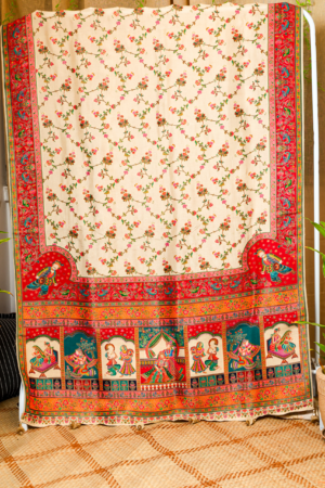 The Artisan Tale - Handwoven Traditional Narrative Silk Saree