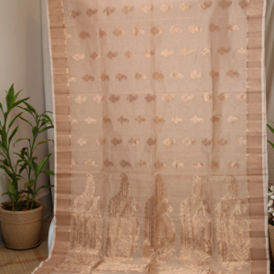 The Ethereal Neutral - Silk Blend Saree