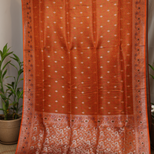 The Golden Ochre - Banarasi Silk Saree