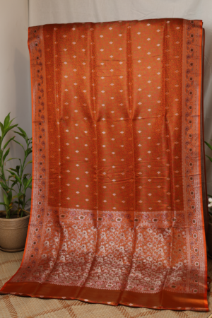The Golden Ochre - Banarasi Silk Saree
