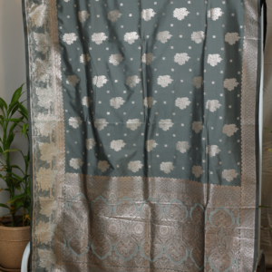 Teal Silk Saree - The Aura of Varanasi silk saree