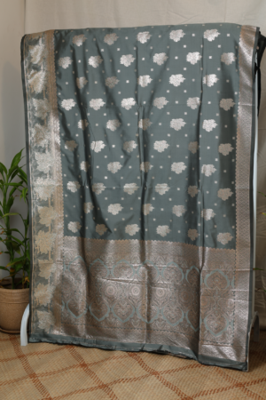 Teal Silk Saree - The Aura of Varanasi silk saree