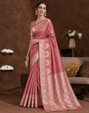 The Gulabi Shahi - Banarasi pure silk saree