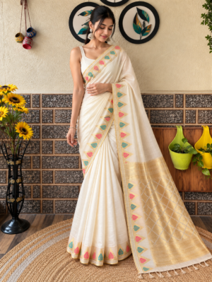 The Elegant Minimalist- Pure Banarasi silk saree
