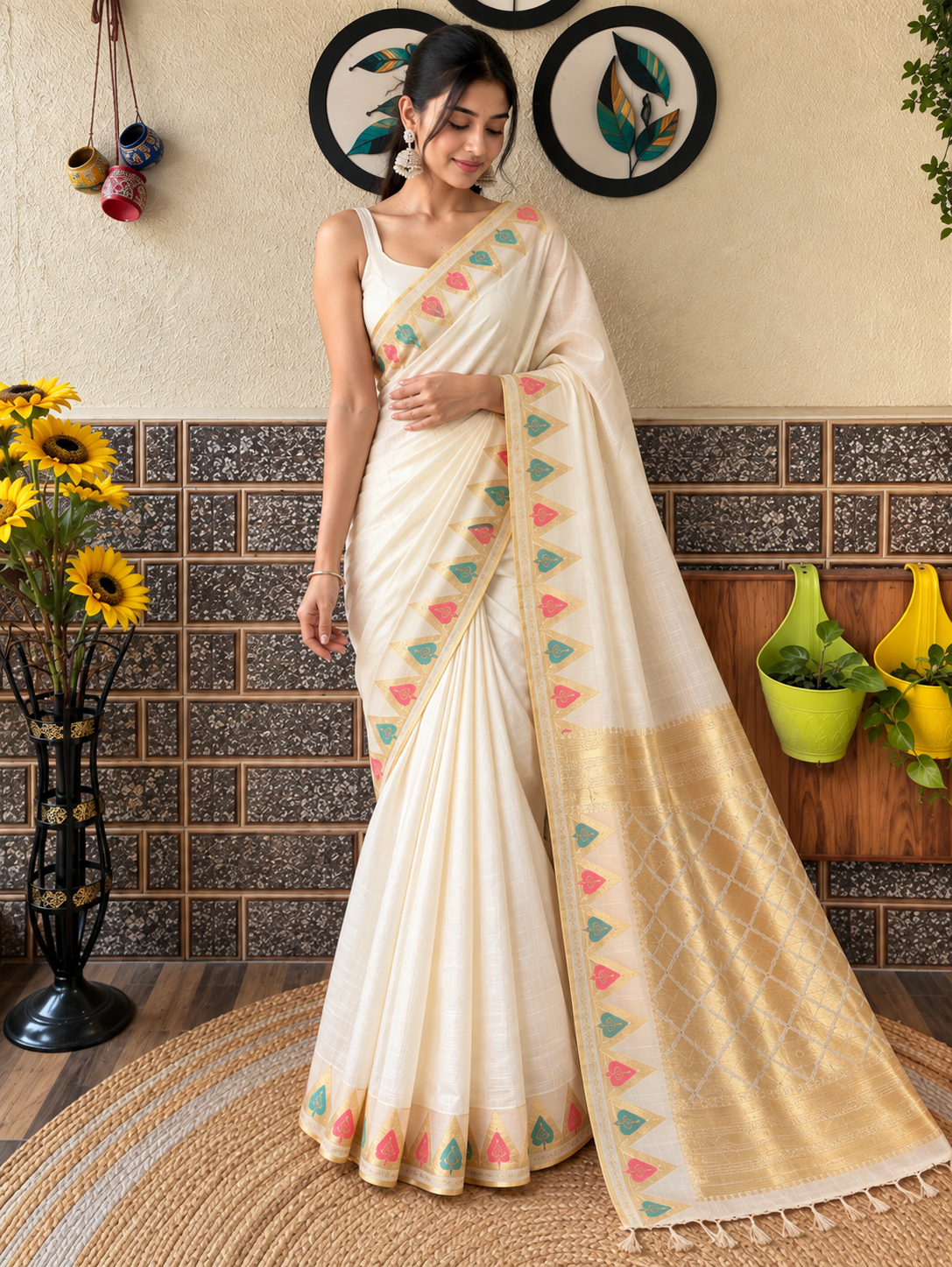 The Elegant Minimalist- Pure Banarasi silk saree