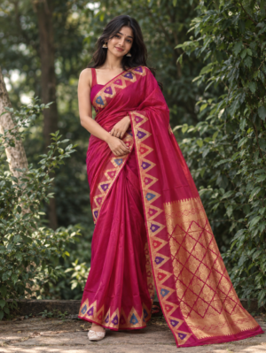 The Regal Crimson - Pure Silk Banarasi saree
