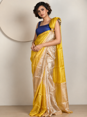 The Golden Horizon – Dual-Tone Cotton Silk Saree