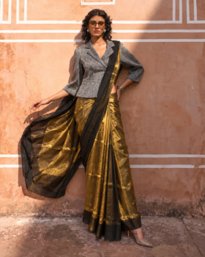 The Golden Gilded – Metallic Cotton Silk Saree