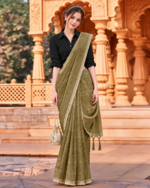 The Majestic Gilded –  Zari Tissue Saree